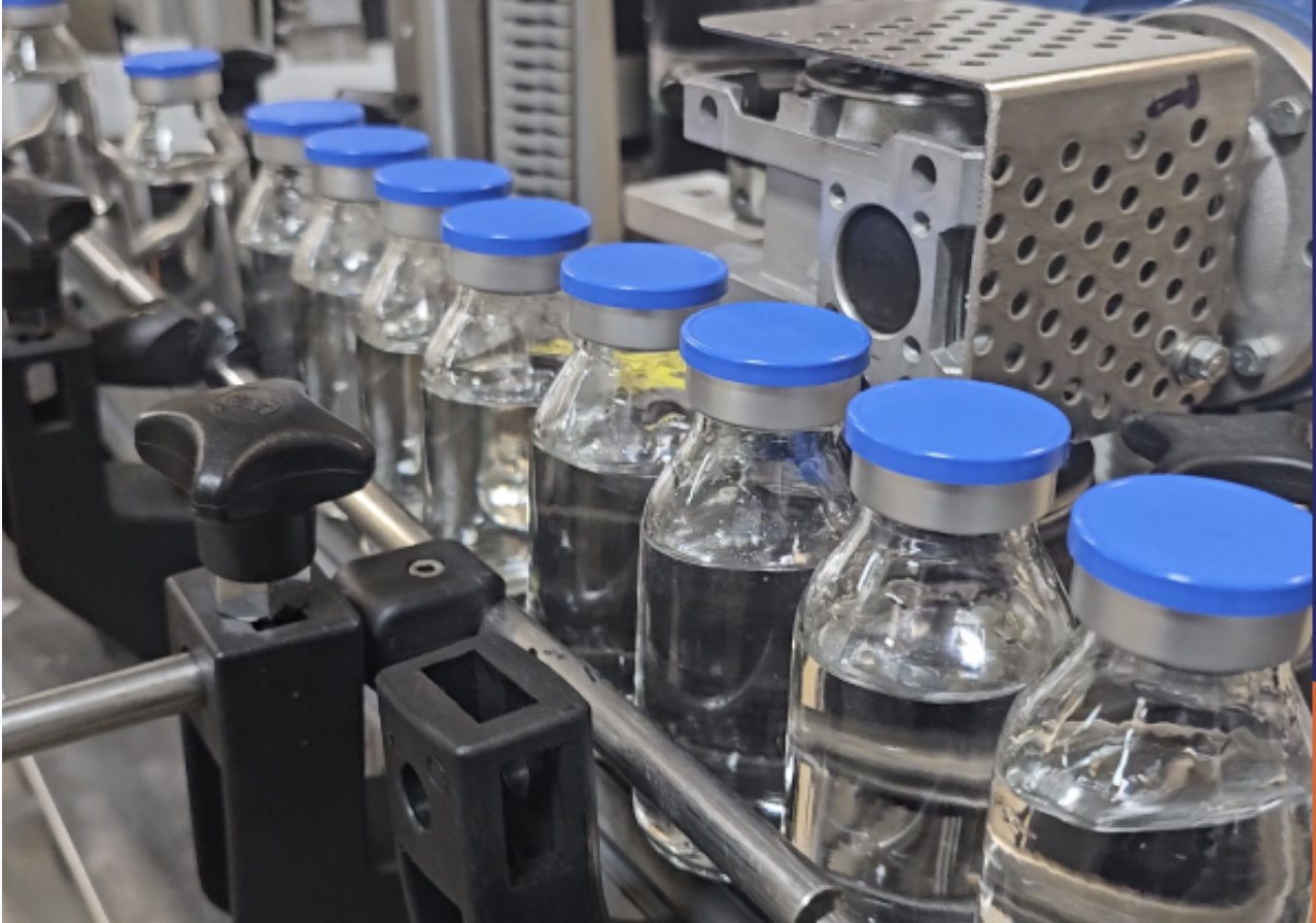 Installation of the infusion bottle production line