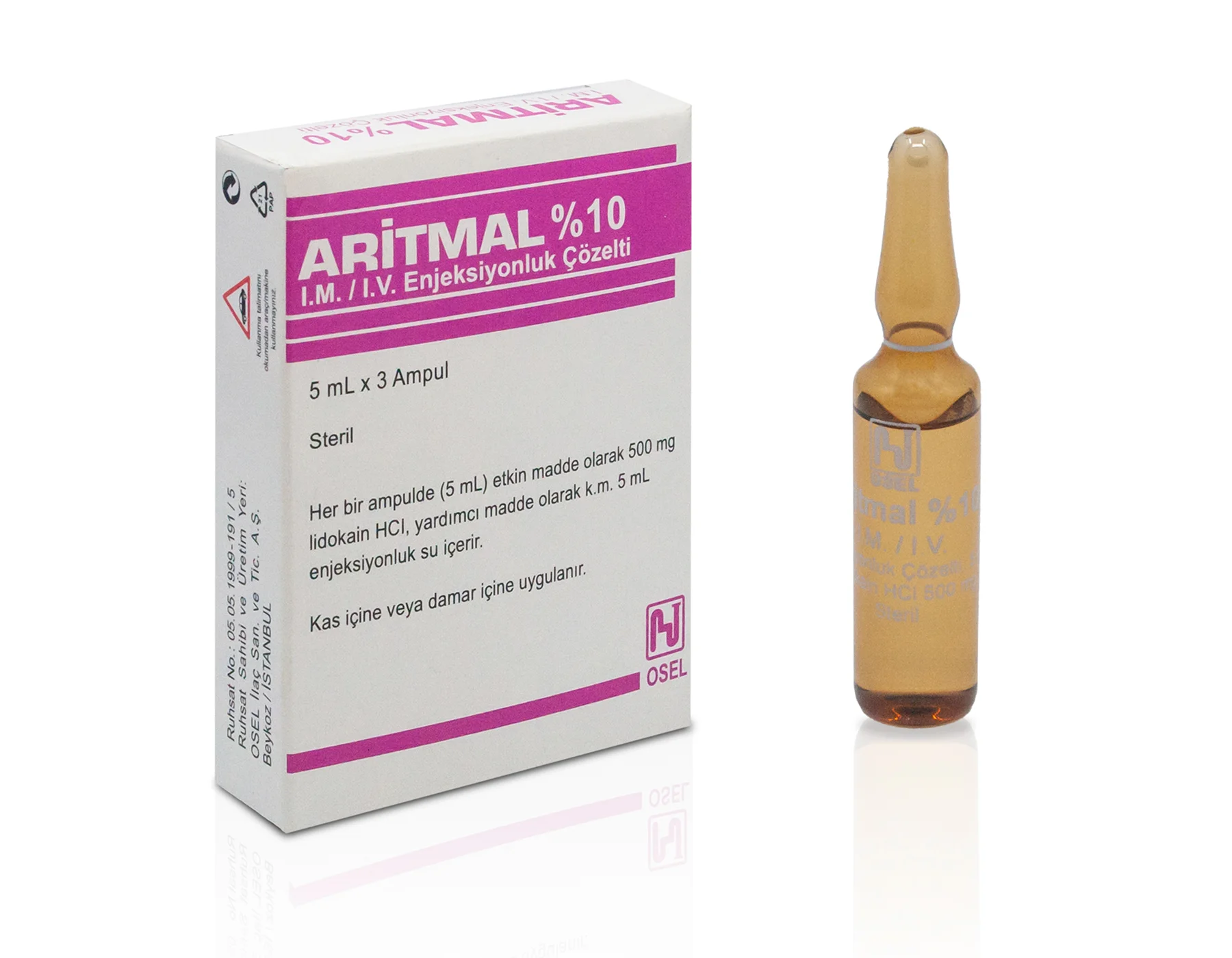 Aritmal %10  Im/Iv  Enjeksiyonluk Çözelti 500 Mg