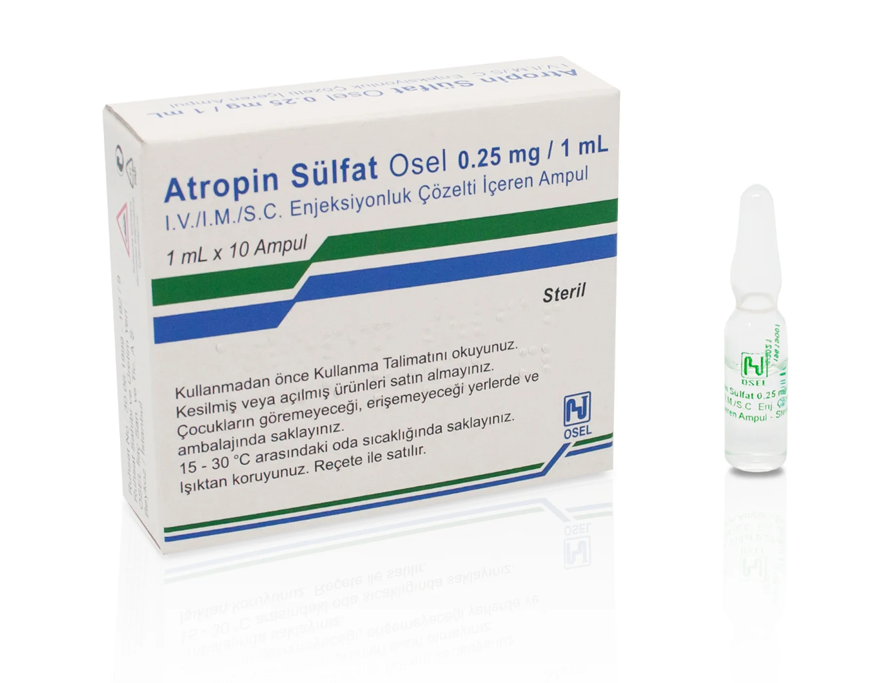 Atropin Sülfat Osel 0.25 Mg/1 Ml I.V/I.M/S.C Enjeksiyonluk Çözelti
