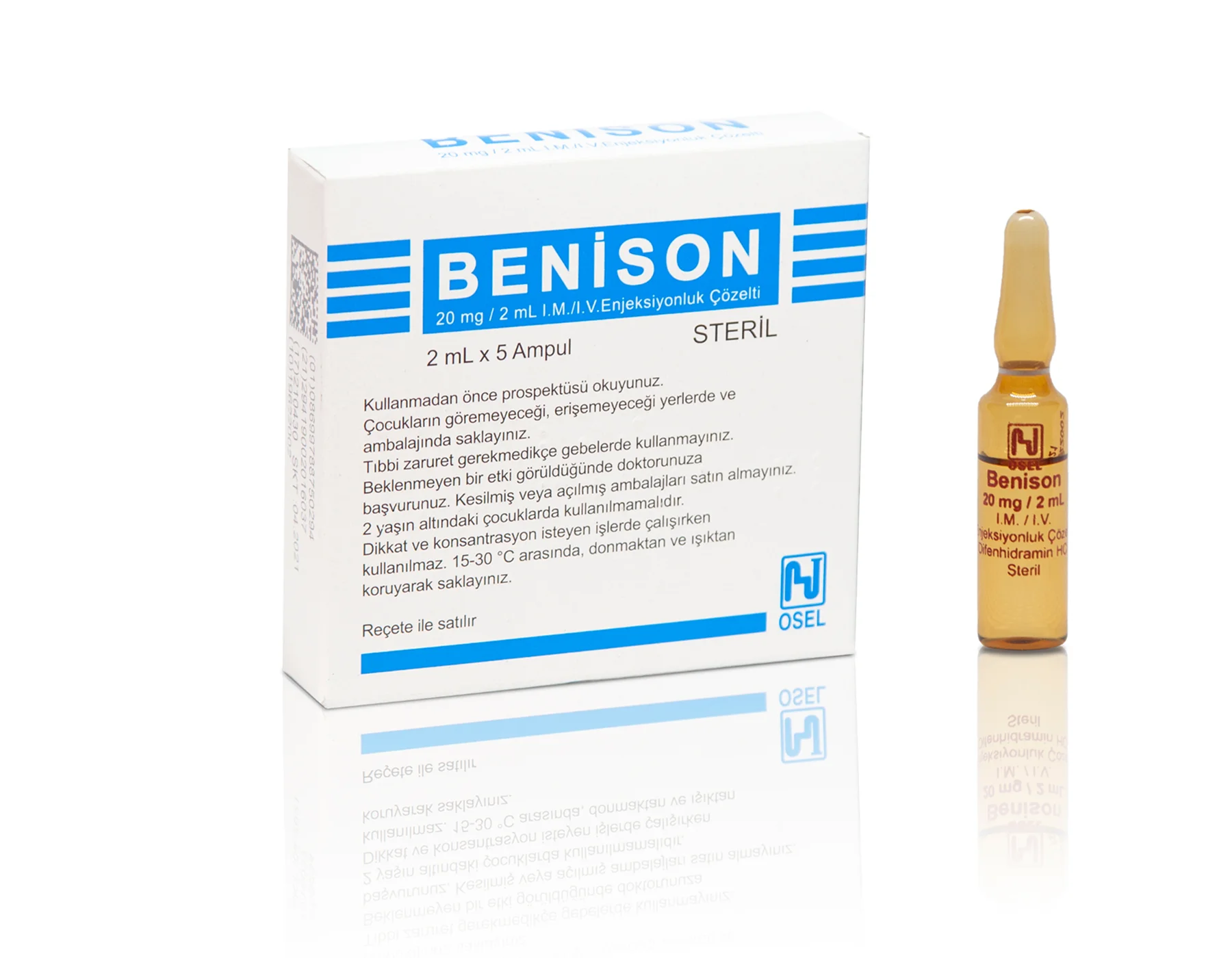 Benison 20 Mg/2 Ml Im/Iv Enjeksiyonluk Çözelti