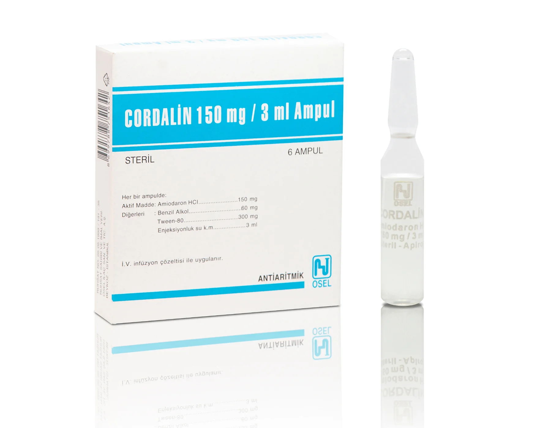 Cordalin 150 Mg/3 Ml Iv Enjeksiyonluk Çözelti