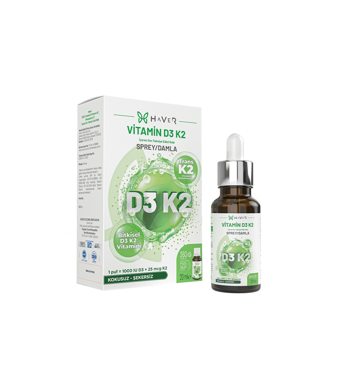 Haver Vitamin D3K2 Damla / Sprey