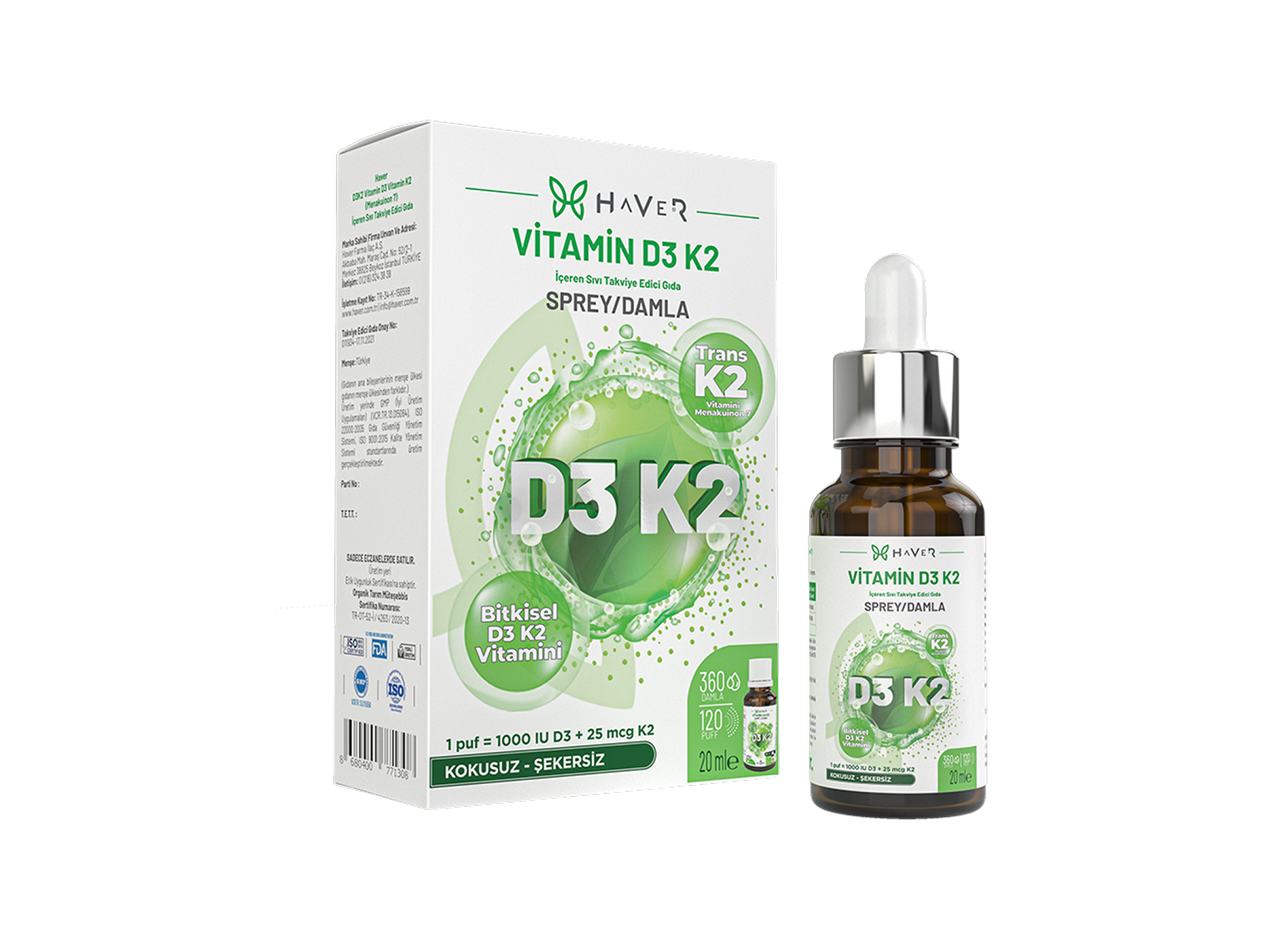 Haver Vitamin D3K2 Damla / Sprey