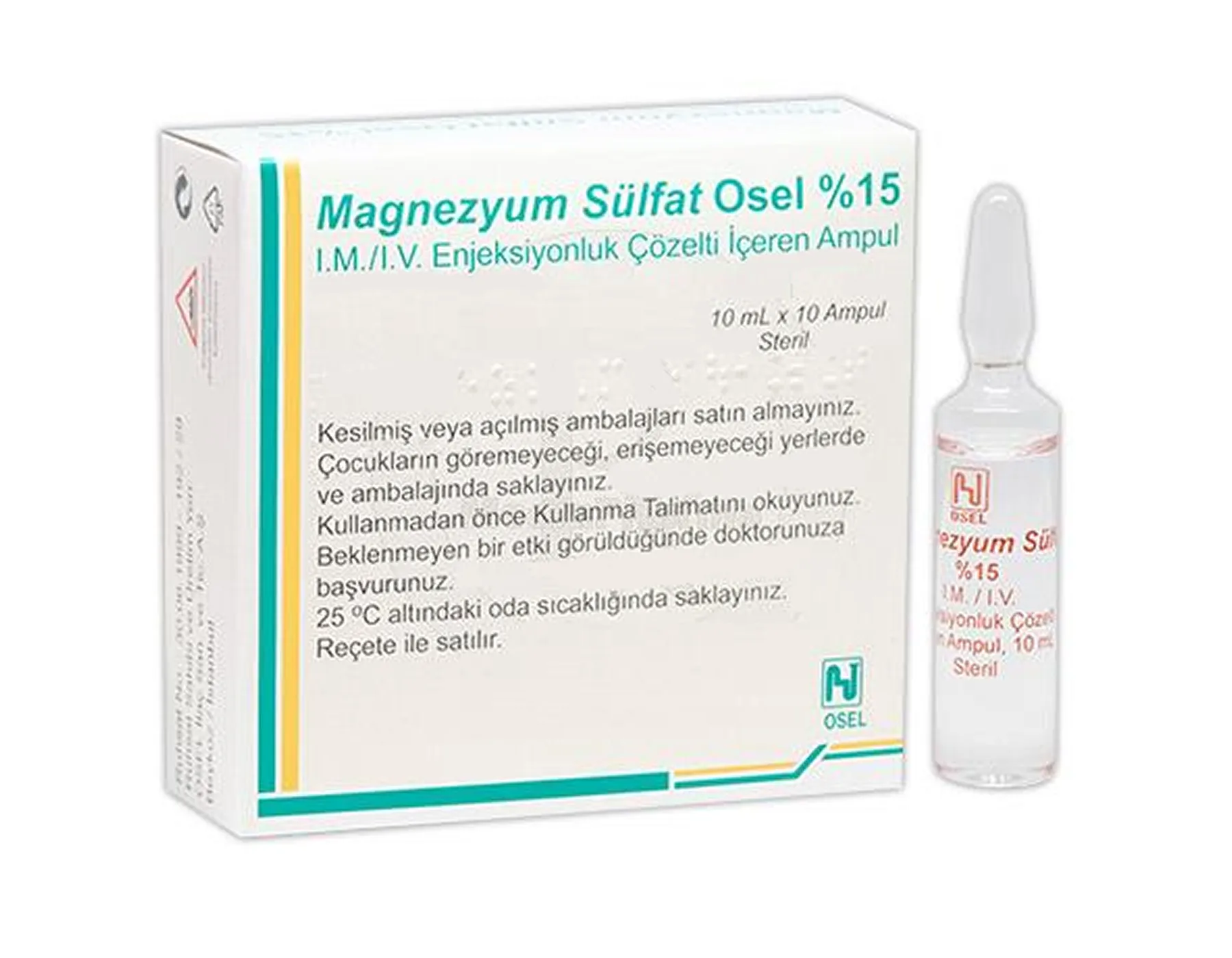 Magnezyum Sülfat Osel %15 Im/Iv Enjeksiyonluk Çözelti