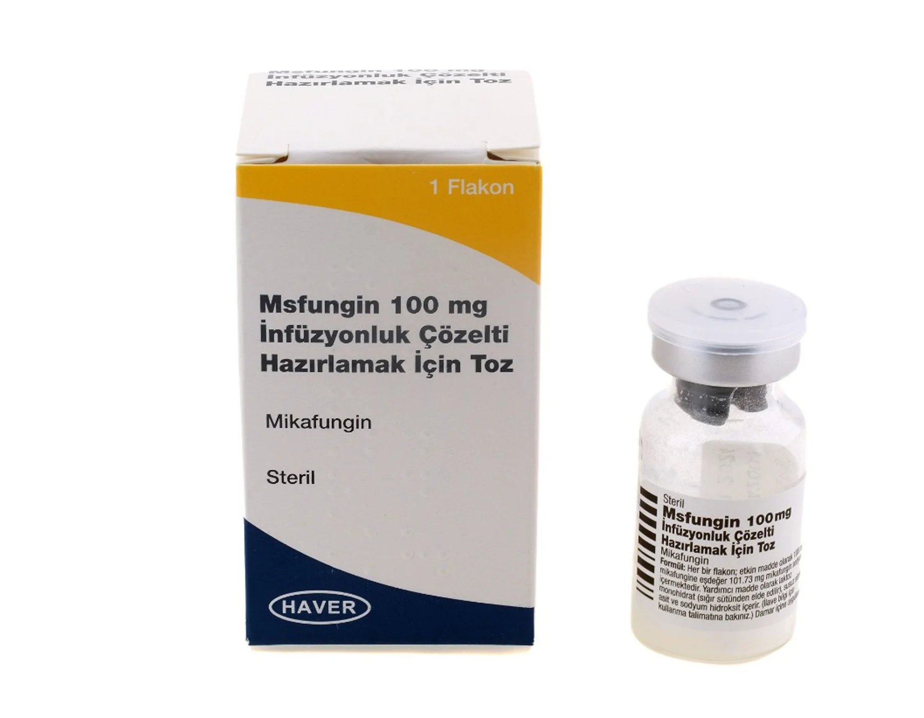 Msfungin 100 Mg İnfüzyonluk Çözelti Hazırlamak İçin Toz