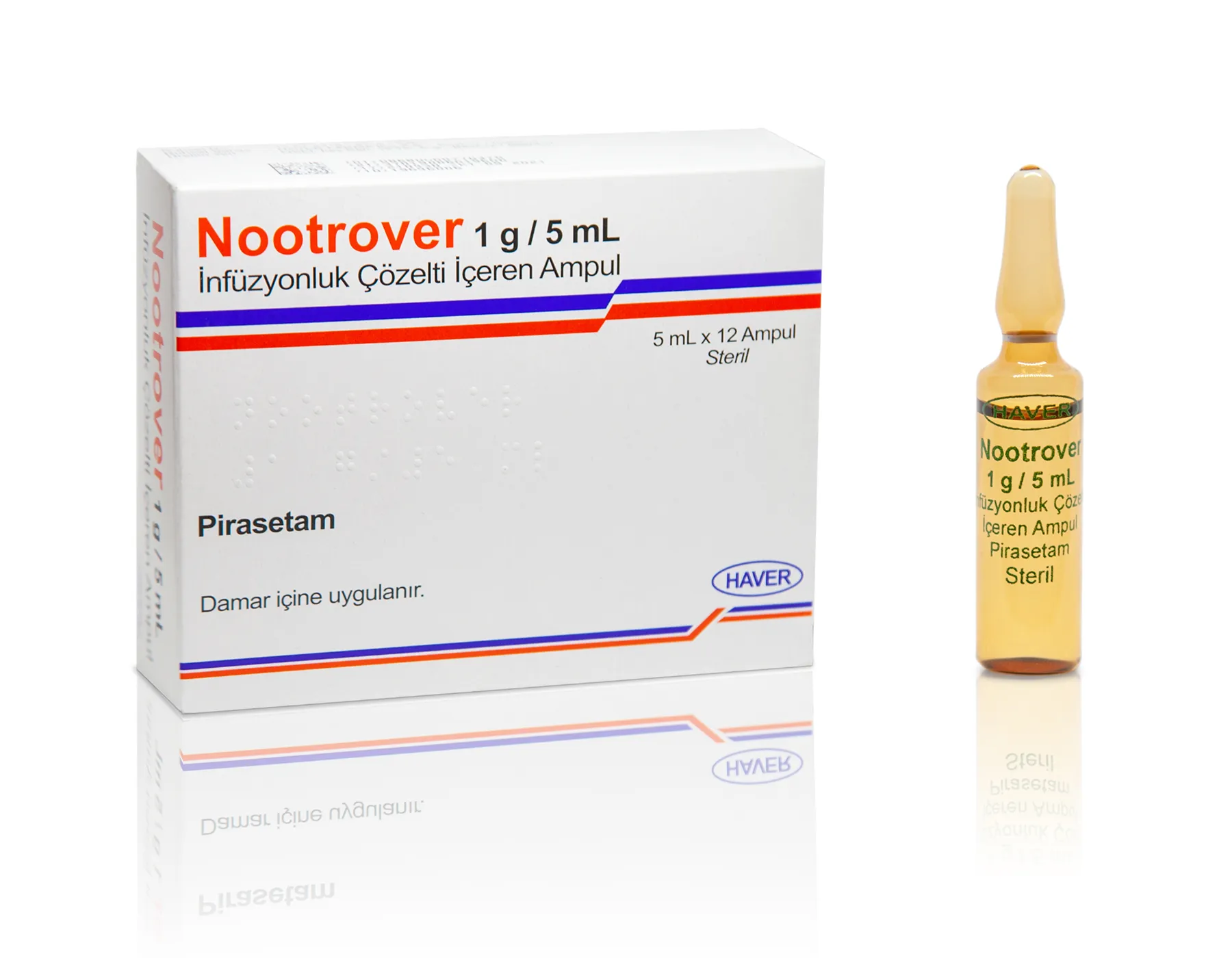 Nootrover 1 G/5 Ml İnfüzyonluk Çözelti