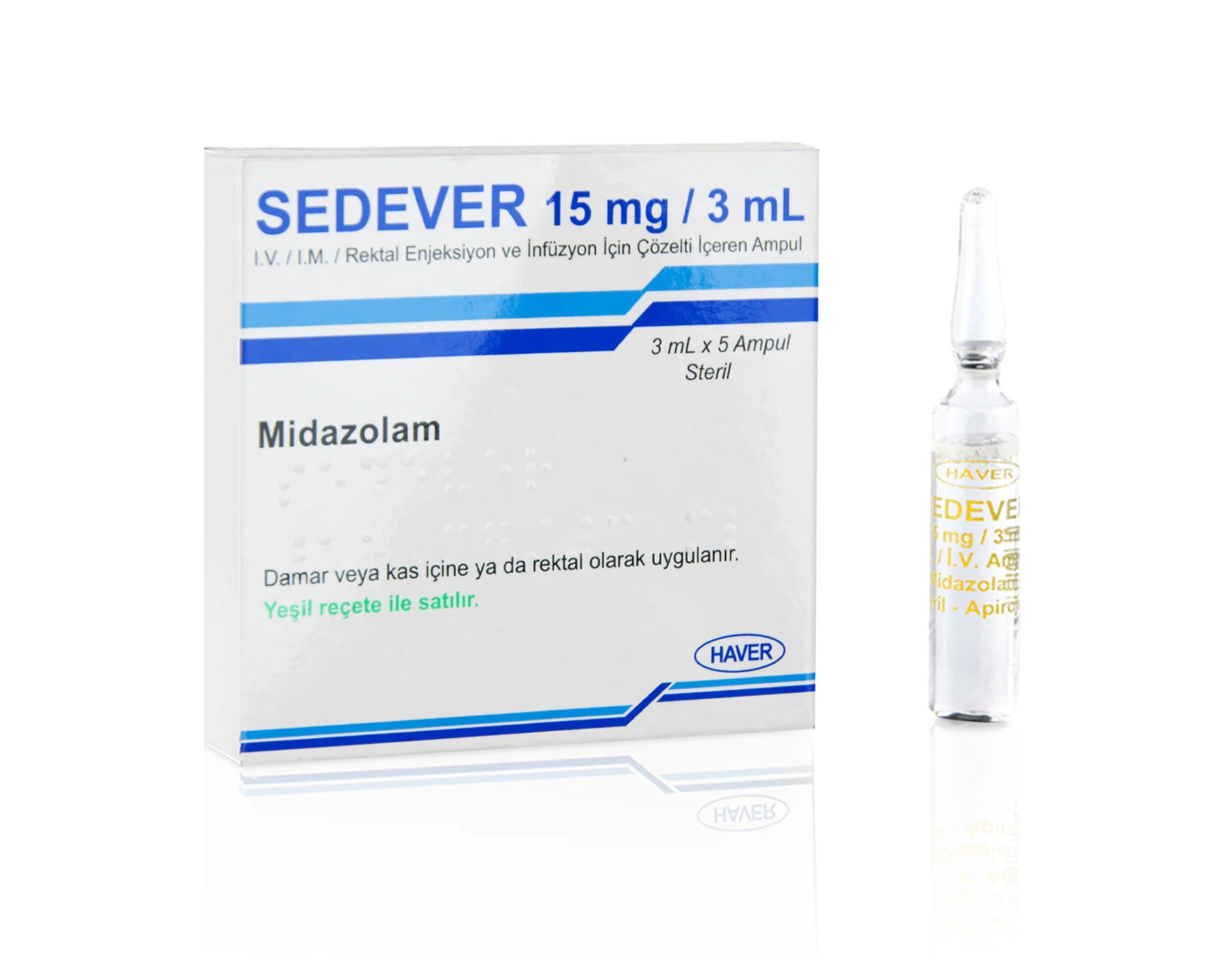 Sedever 15mg/3ml Iv/Im/Rektal Enjeksiyon Ve İnfüzyon İçin Çözelti