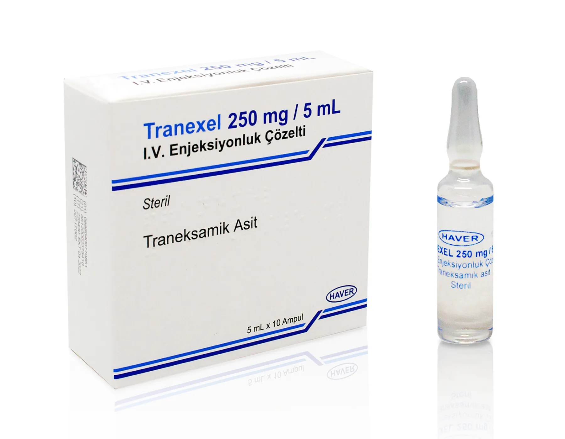 Tranexel 250mg/5ml Iv Enjeksiyonluk Çözelti